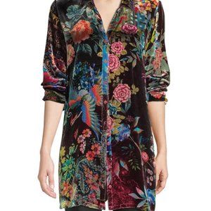 Johnny Was Dream Floral Print Velvet Easy Tunic